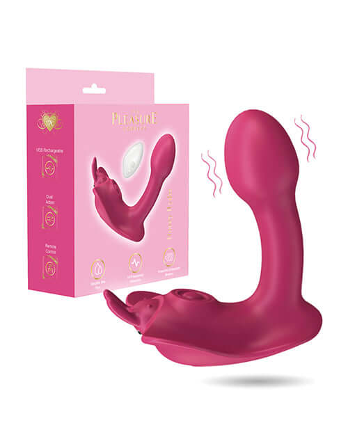 Honey Ryder Dual Action Thumping & Vibrating Rabbit Pink massager with multi vibration functions.