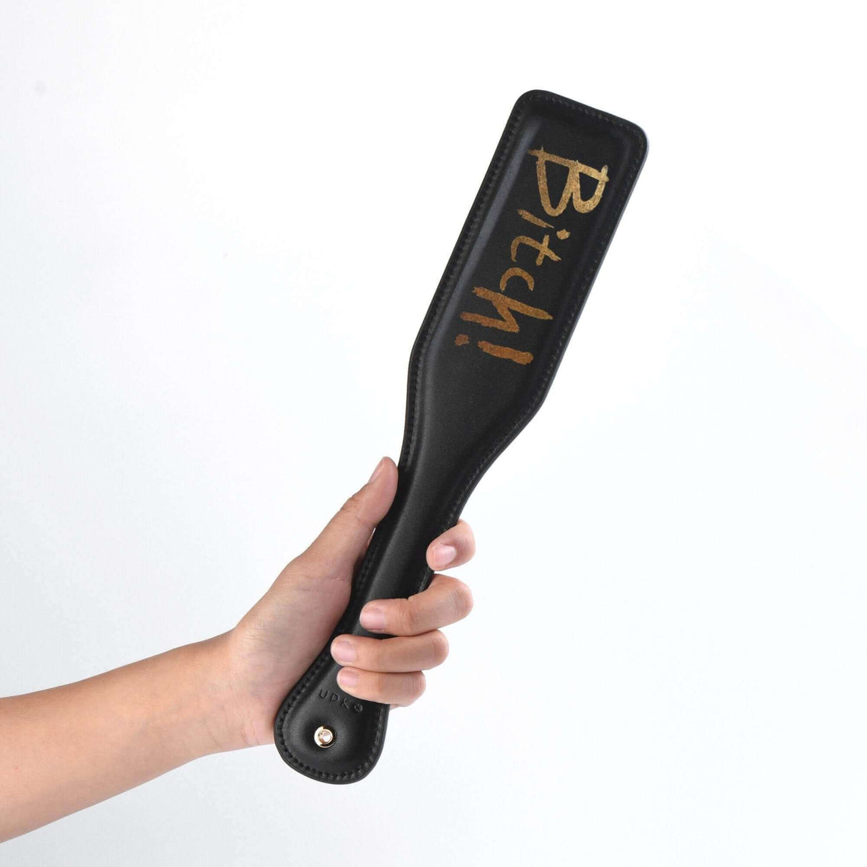 UPKO Bitch! Luxury Black Leather Paddle by UPKO at $64.99