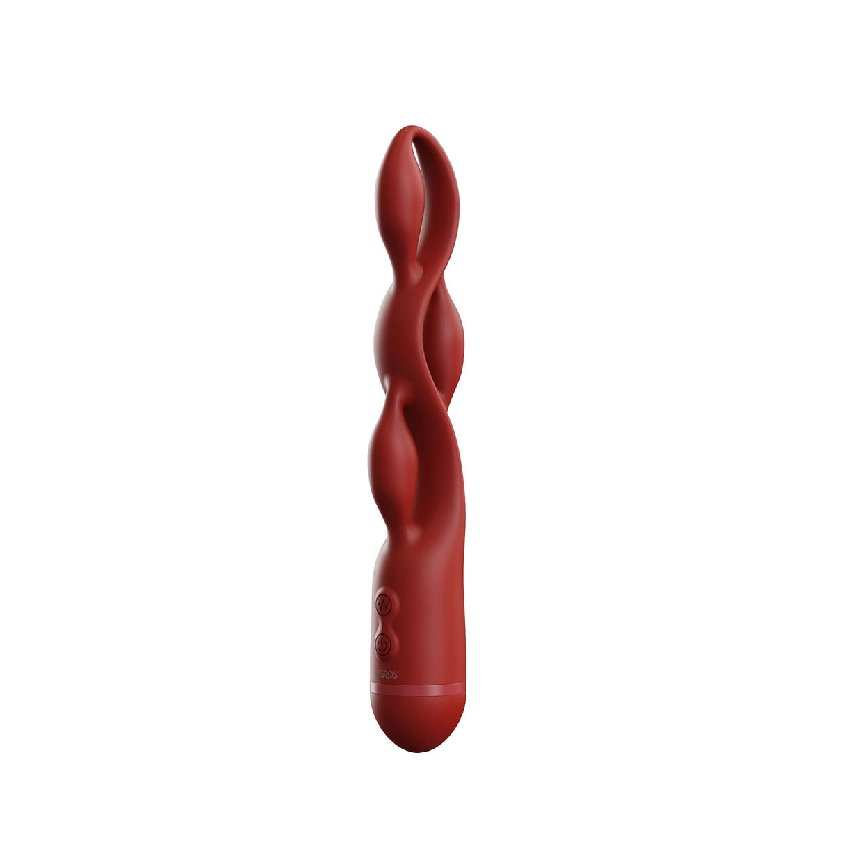 UEROS red multi-motor pulse vibrator with unique design and linear motor arrangement for enhanced pleasure.