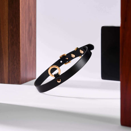 UPKO UPKO Luxury Italian Leather Thin Choker - Black at $34.99
