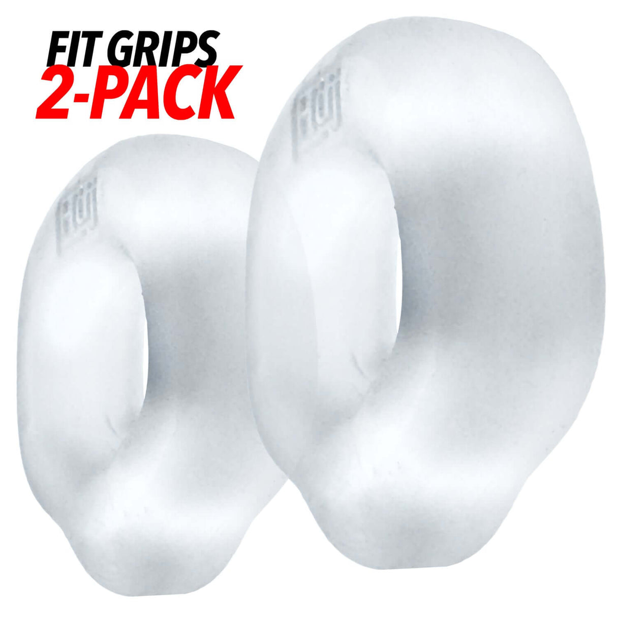Oxballs Fit Grips 2-Pack Ergo-Fit Cockrings Clear in a rubbery, thick design for comfort and a better fit.