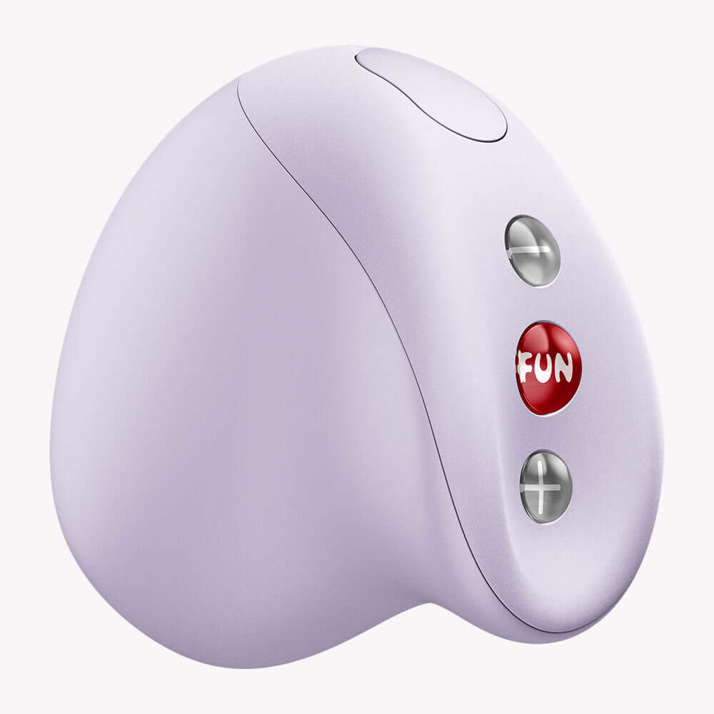 Fun Factory Mea Air Pulse Clitoral Vibrator Purple features a modern design and easy-to-use controls in a soft purple color.