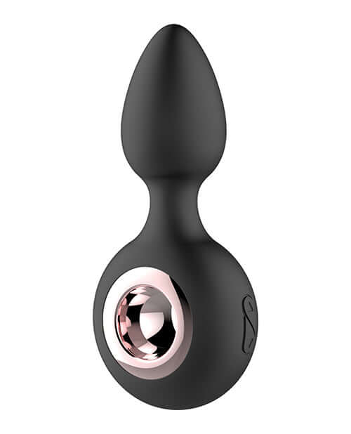Gender Fluid Tremor Ring Plug Anal Vibe Black, sleek black anal vibrator with ergonomic design and control base.