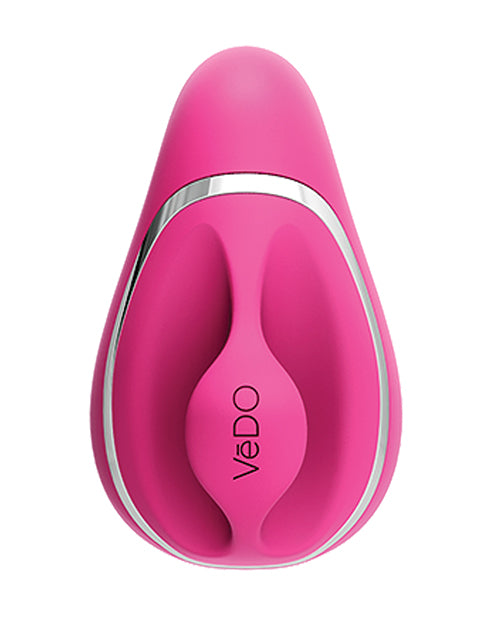 Vedo Suki Rechargeable Sonic Vibe Foxy Pink - a sleek clitoral stimulator in vibrant pink.