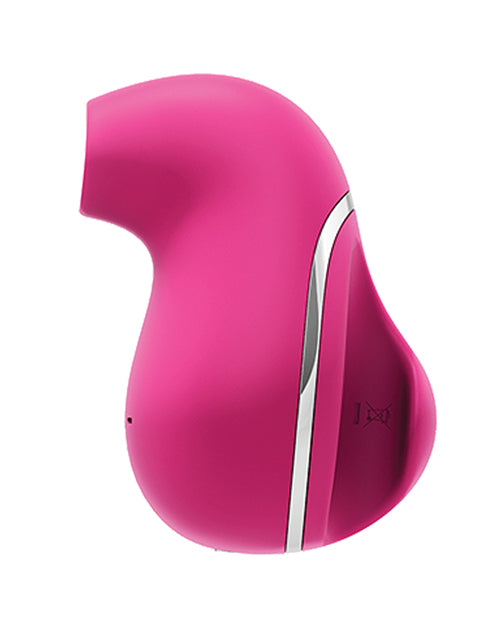 Vedo Suki Rechargeable Sonic Vibe Foxy Pink sleek clitoral stimulator with powerful sonic waves in a vibrant pink color.