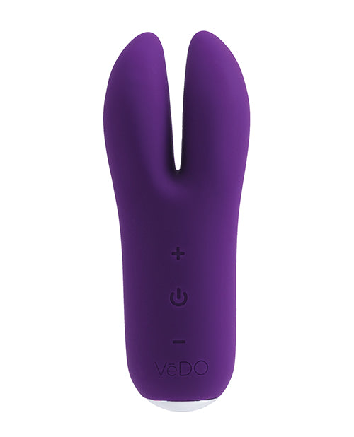 Vedo Kitti Rechargeable Clitoral Vibrator Deep Purple with two motors for external stimulation and discreet operation.