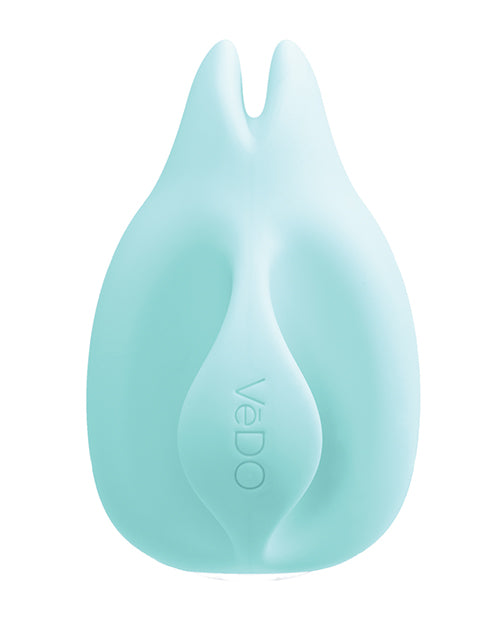 Vedo Huni Rechargeable Finger Vibe Turquoise, a compact clitoral vibrator designed for targeted pleasure.
