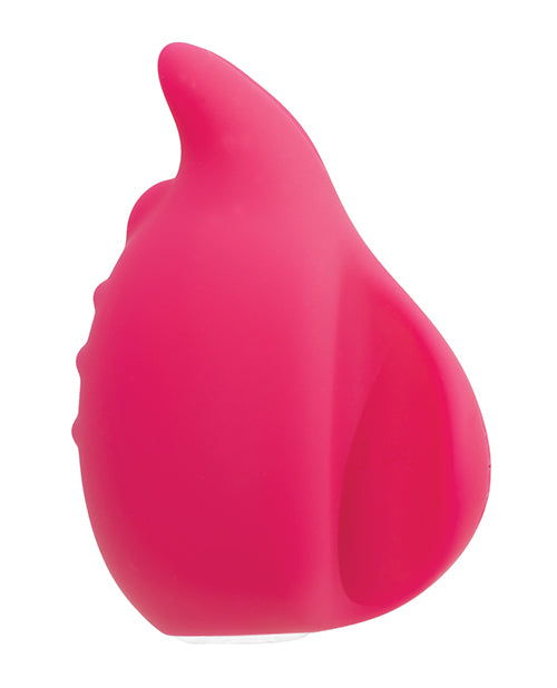 Vedo Huni Rechargeable Finger Vibe Foxy Pink, compact and discreet clitoral toy with flexible ears and nubbed tip.