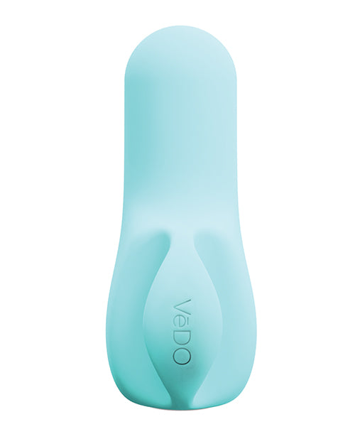 Vedo Nea Rechargeable Finger Vibe Turquoise, ergonomic vibrator designed for comfort and stimulation.