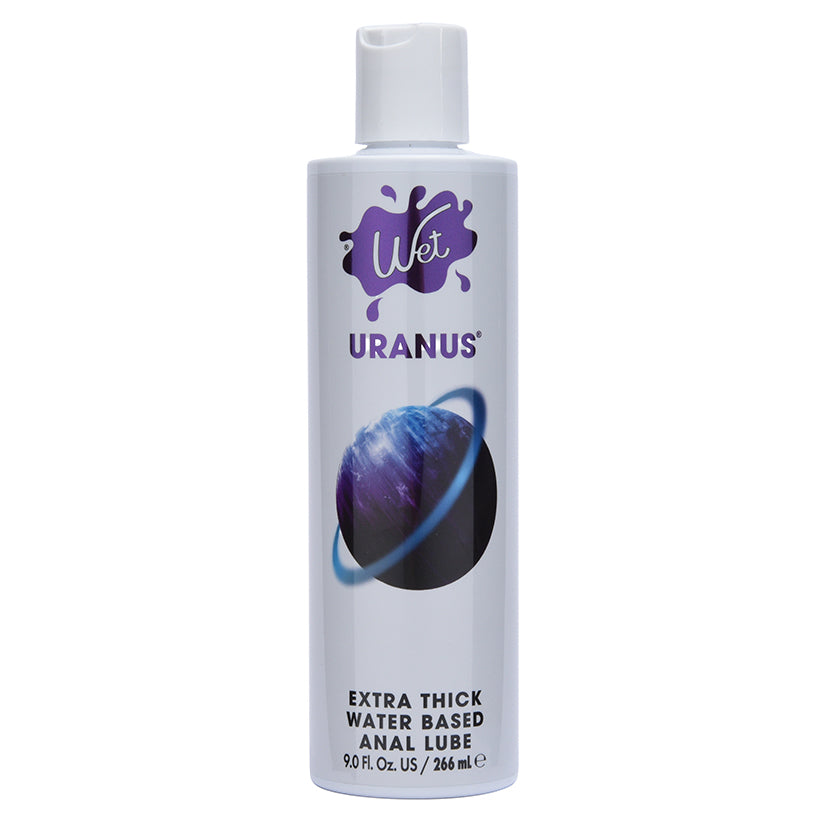 Wet Uranus Anal Water Based Lubricant 9 Oz bottle with extra thick water-based anal lube for comfort and glide.