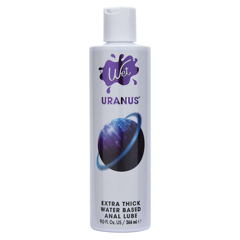 Wet Uranus Anal Water Based Lubricant 9 Oz bottle with extra thick water-based anal lube for comfort and glide.