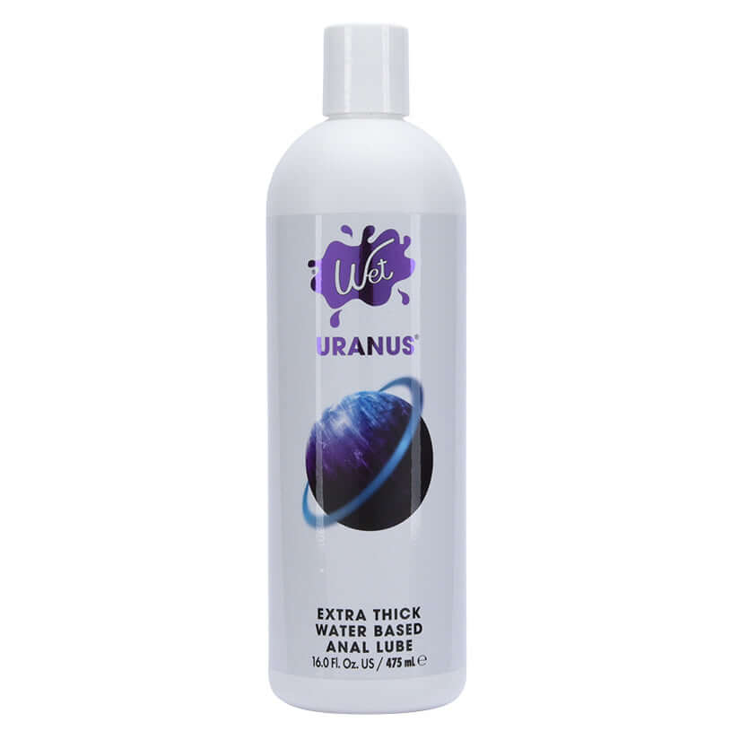 Wet Uranus Anal Water Based Lubricant 16 Oz bottle with thick consistency for enhanced comfort.