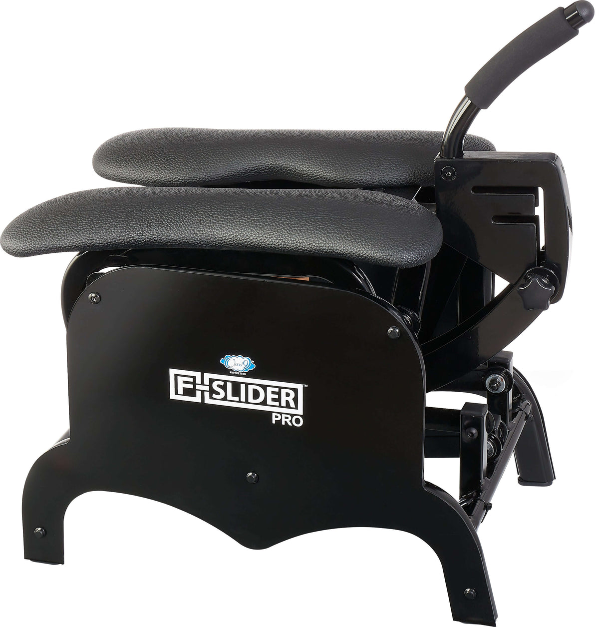 Cloud 9 F-Slider Pro Heavy Duty Self Pleasuring Chair with padded thigh rests for adjustable stimulation.