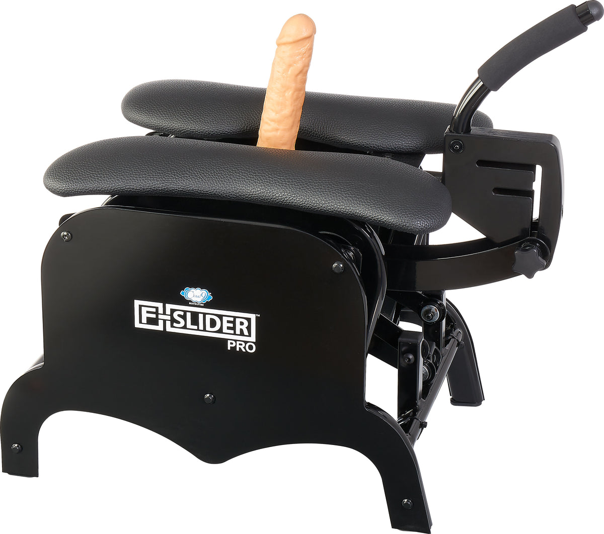 Cloud 9 F-Slider Pro Heavy Duty Self Pleasuring Chair with adjustable padded thigh rests and dildo.