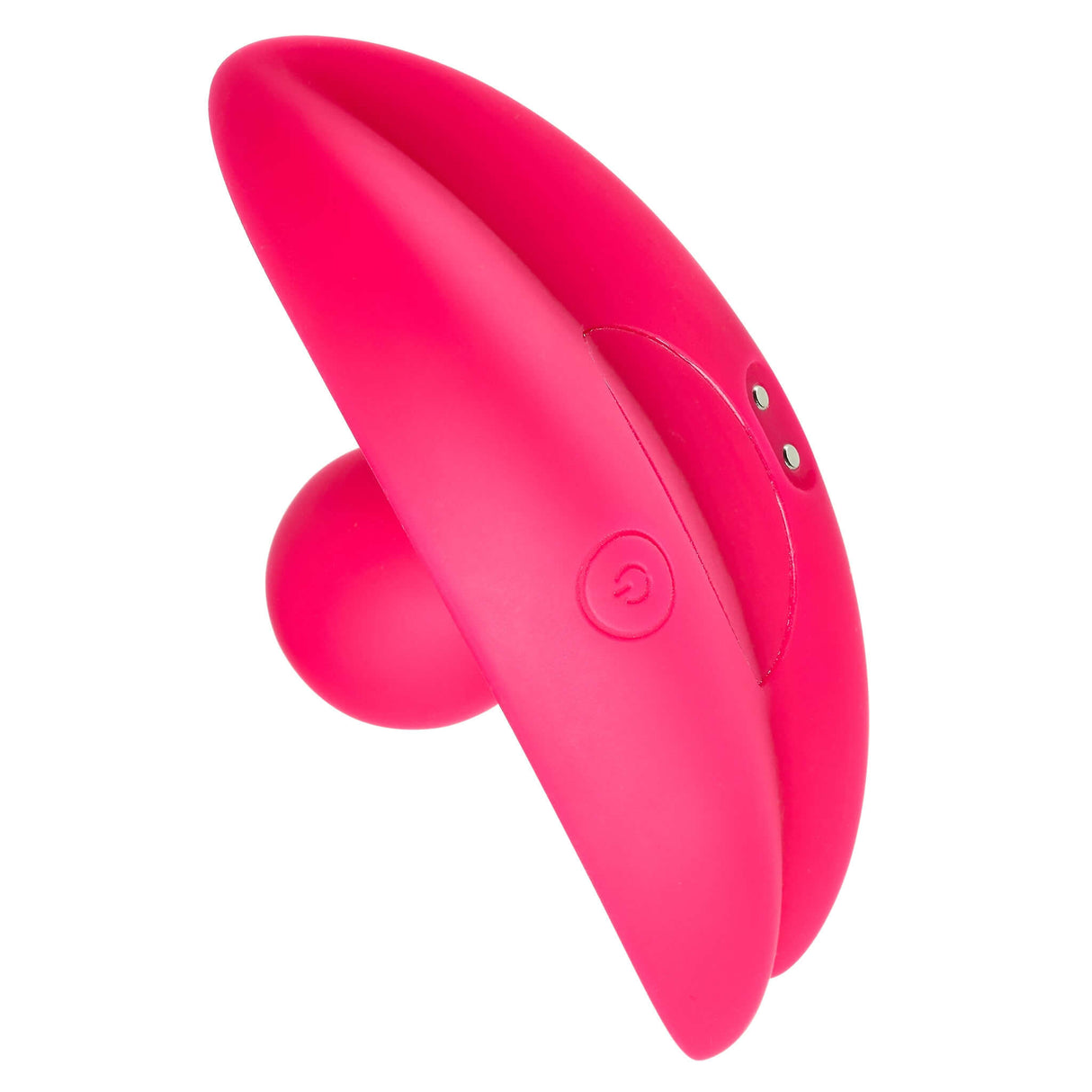 Cloud 9 Camel Toe Shaped Vibrator With Remote in bright pink color, designed for discreet, customizable external stimulation.