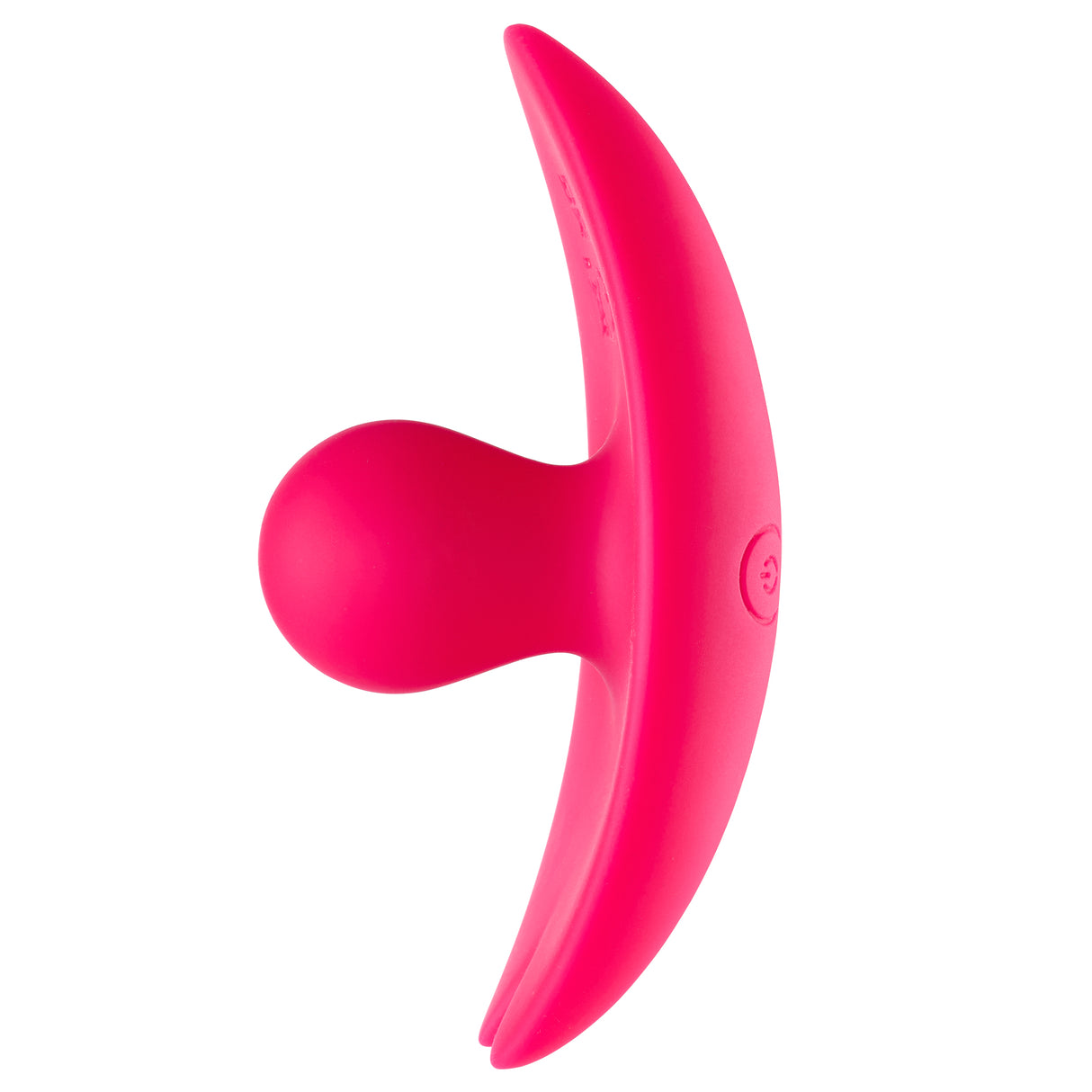 Cloud 9 Camel Toe Shaped Vibrator With Remote in bright pink, designed for discreet and customizable external stimulation.