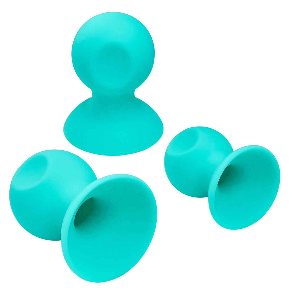 Health & Wellness Nipple & Clitoral Massager Suction Set Teal - Silicone suction cups in teal color