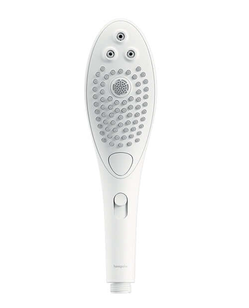 Womanizer Wave Shower Head Clitoral Stimulator White, innovative shower head and water-massage stimulator design.