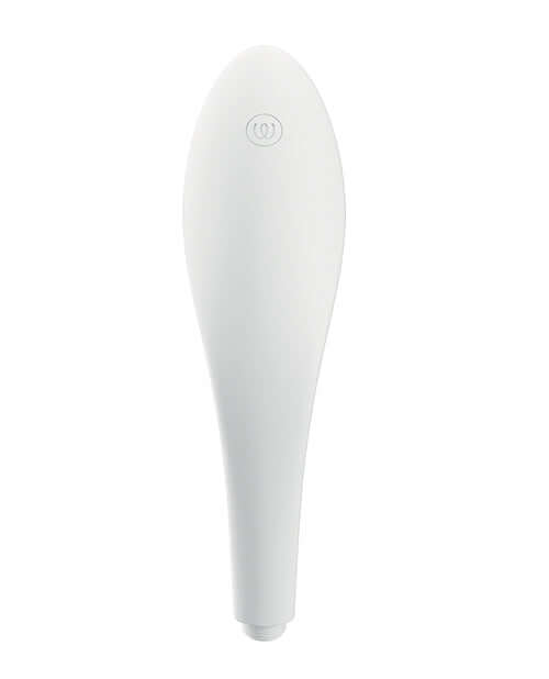 Womanizer Wave Shower Head Clitoral Stimulator White in sleek design, perfect for shower pleasure.