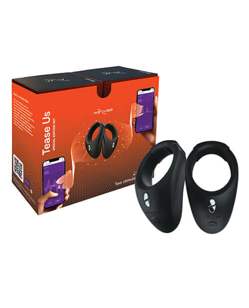 We-Vibe Bond & Bond Tease Us Special Edition Black app-controlled wearable vibrators packaging.