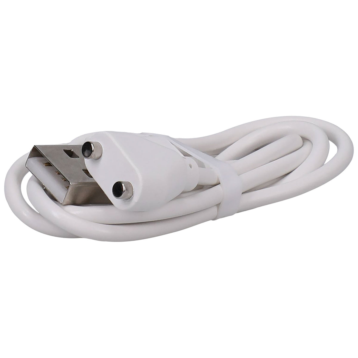 Ritual Chi Rechargeable Silicone Clit Vibe Mint charging cable for clitoral vibrator, white USB cable.