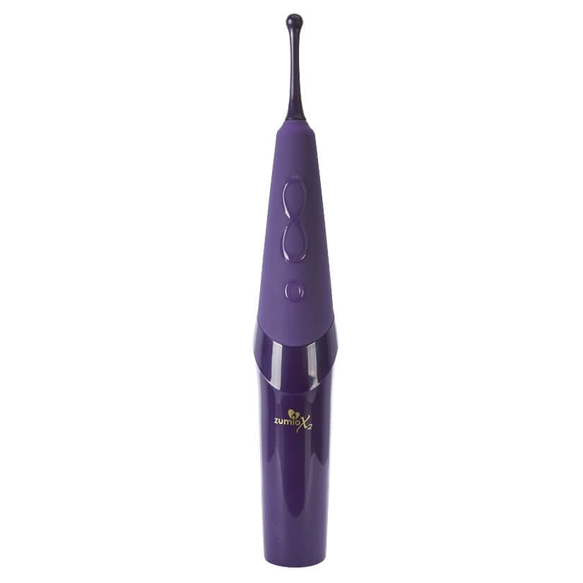 Zumio X2 Rotation Clitoral Stimulator Purple features a unique rotating silicone tip for targeted stimulation.