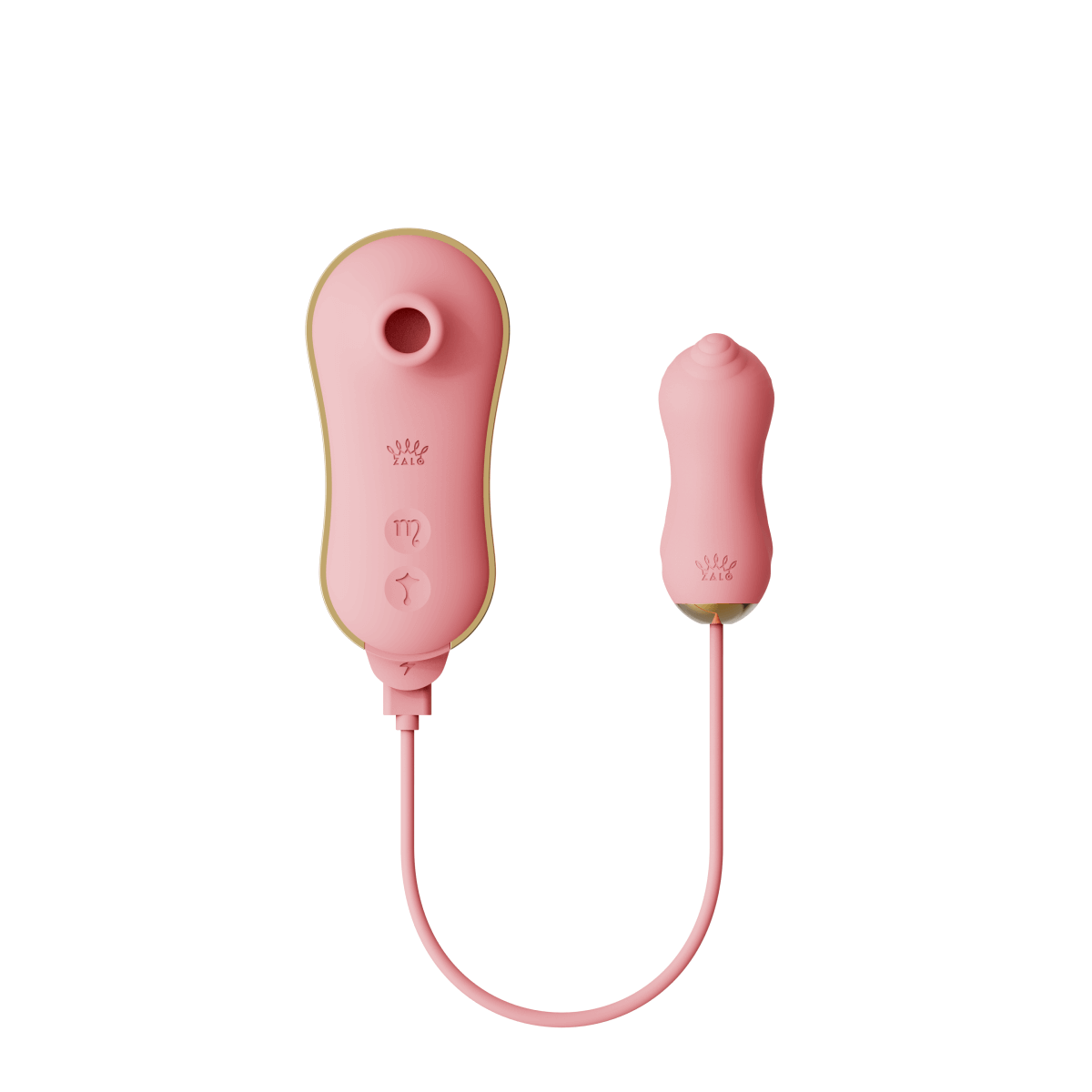 ZALO Unicorn Set Suction Massager in Strawberry Pink for sensual stimulation and pleasure with powerful, mix-and-match devices