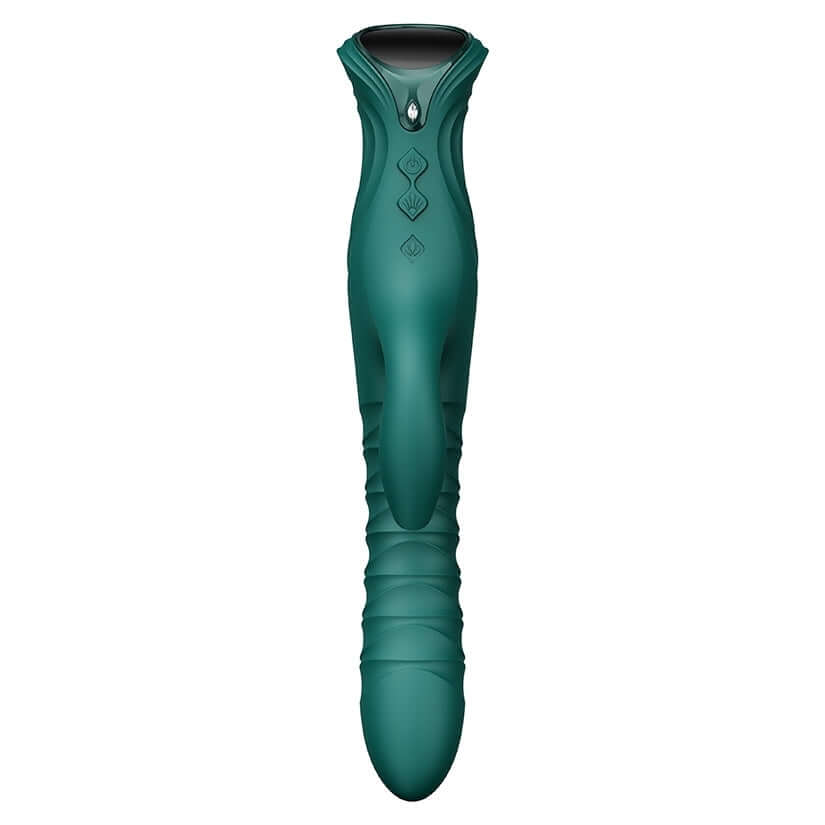 ZALO Mose 2 Vibrating Thruster with App Green, a premium dual-stimulation massager designed for elegance and advanced pleasure.