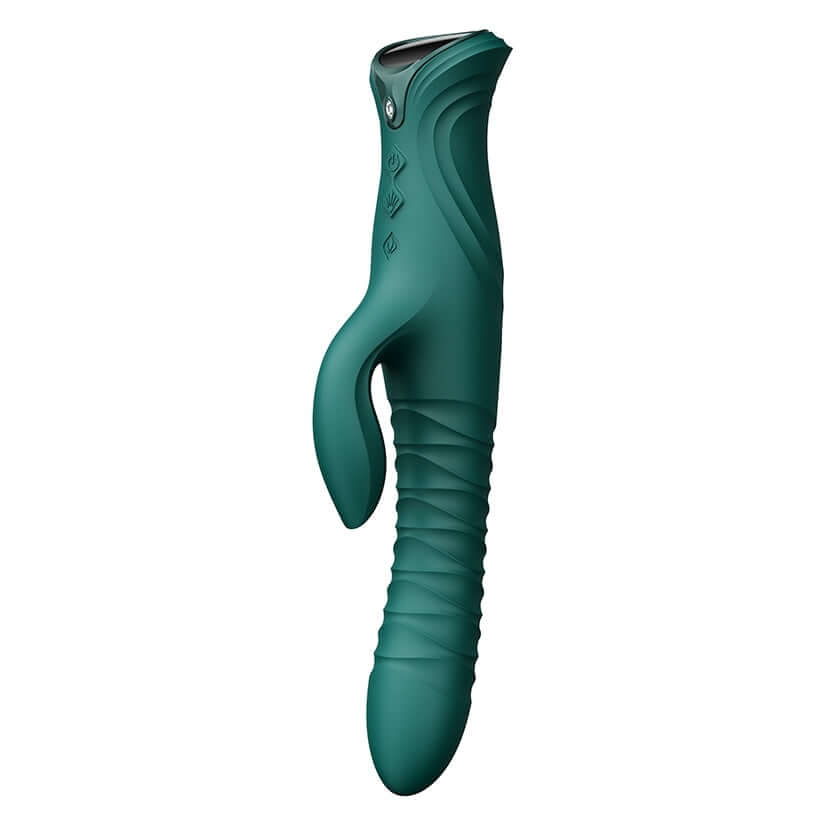 ZALO Mose 2 Vibrating Thruster with App Green, a dual-stimulation massager with advanced technology.