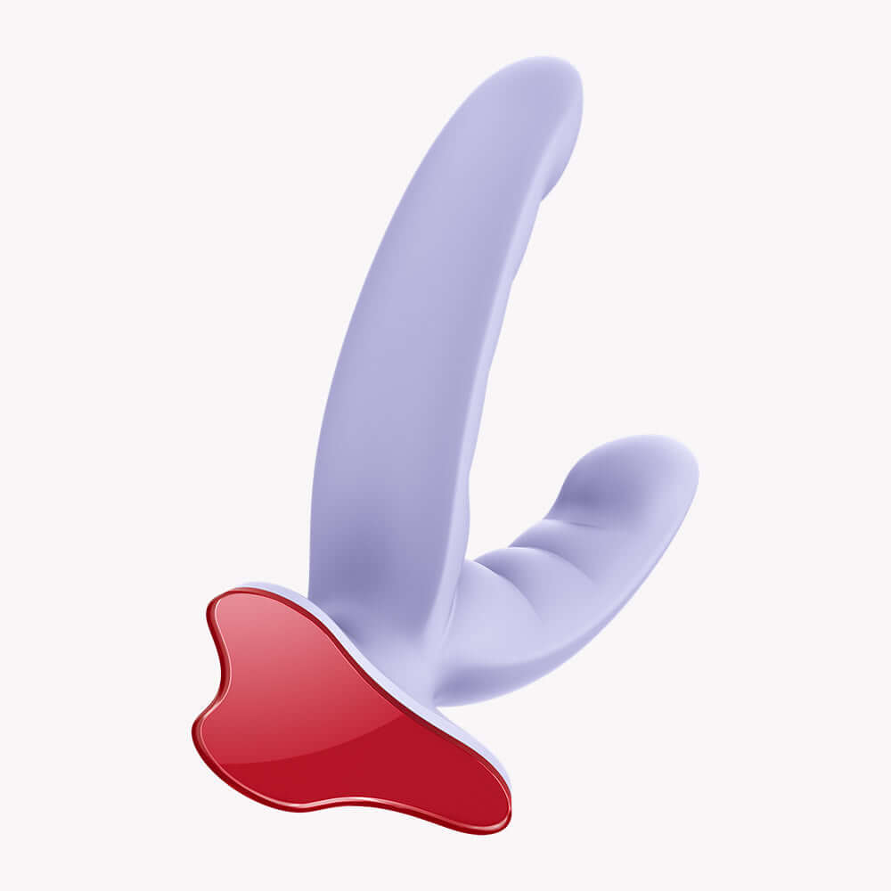 Fun Factory Ryde Dual Stimulation Dildo Purple showcasing its U-shaped design for versatile pleasure.