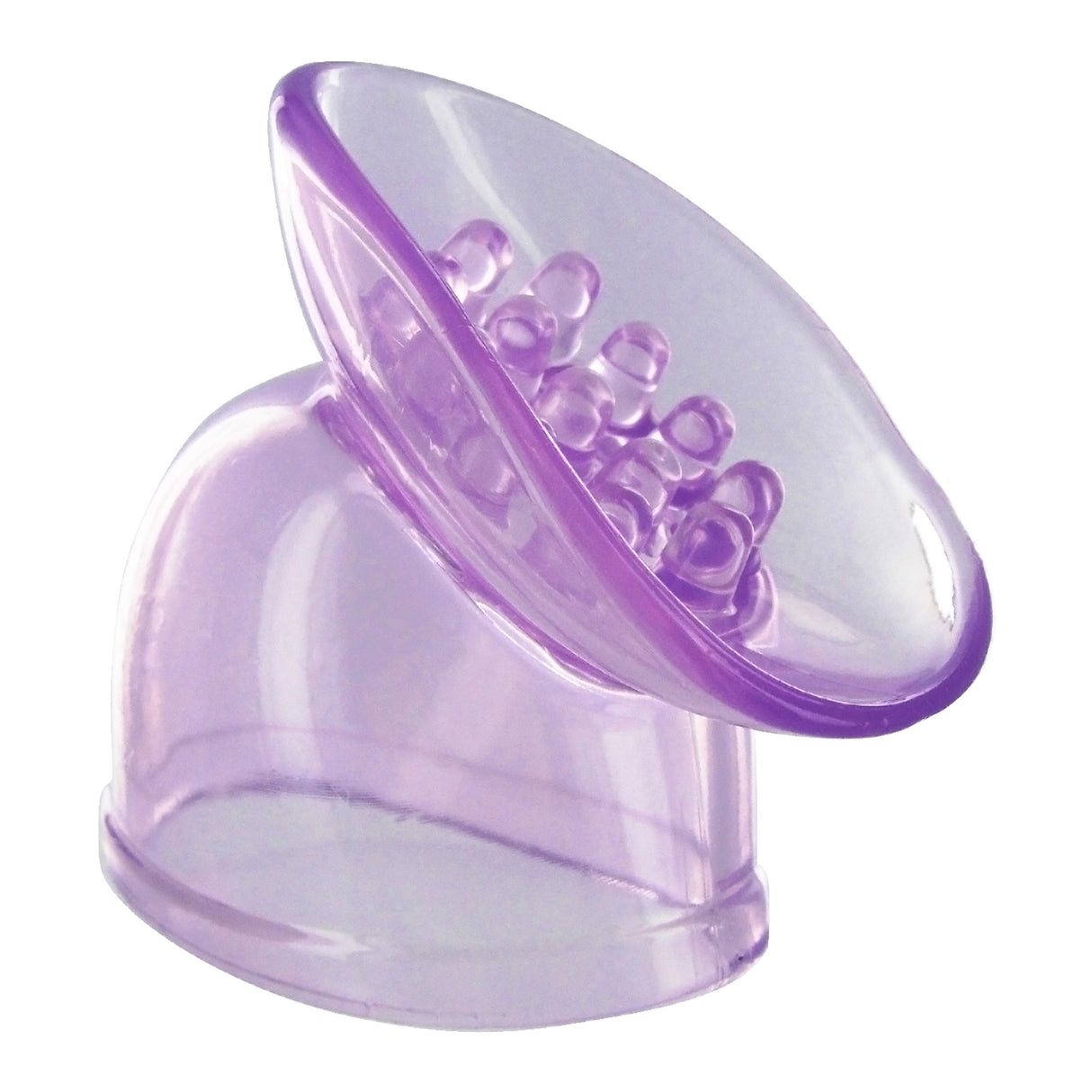 Lily Pod Wand Attachment Boxed in purple, designed to enhance wand massagers with targeted and precise vibration.