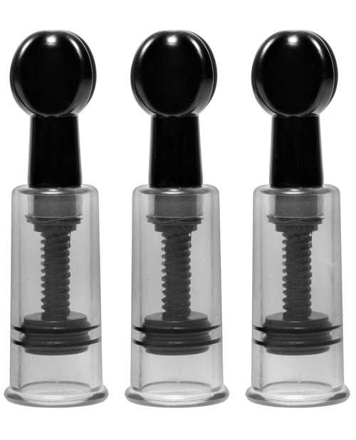 Master Series Fusion Triple Suckers Black - trio of suction cups for enhanced sensitivity and blood flow.