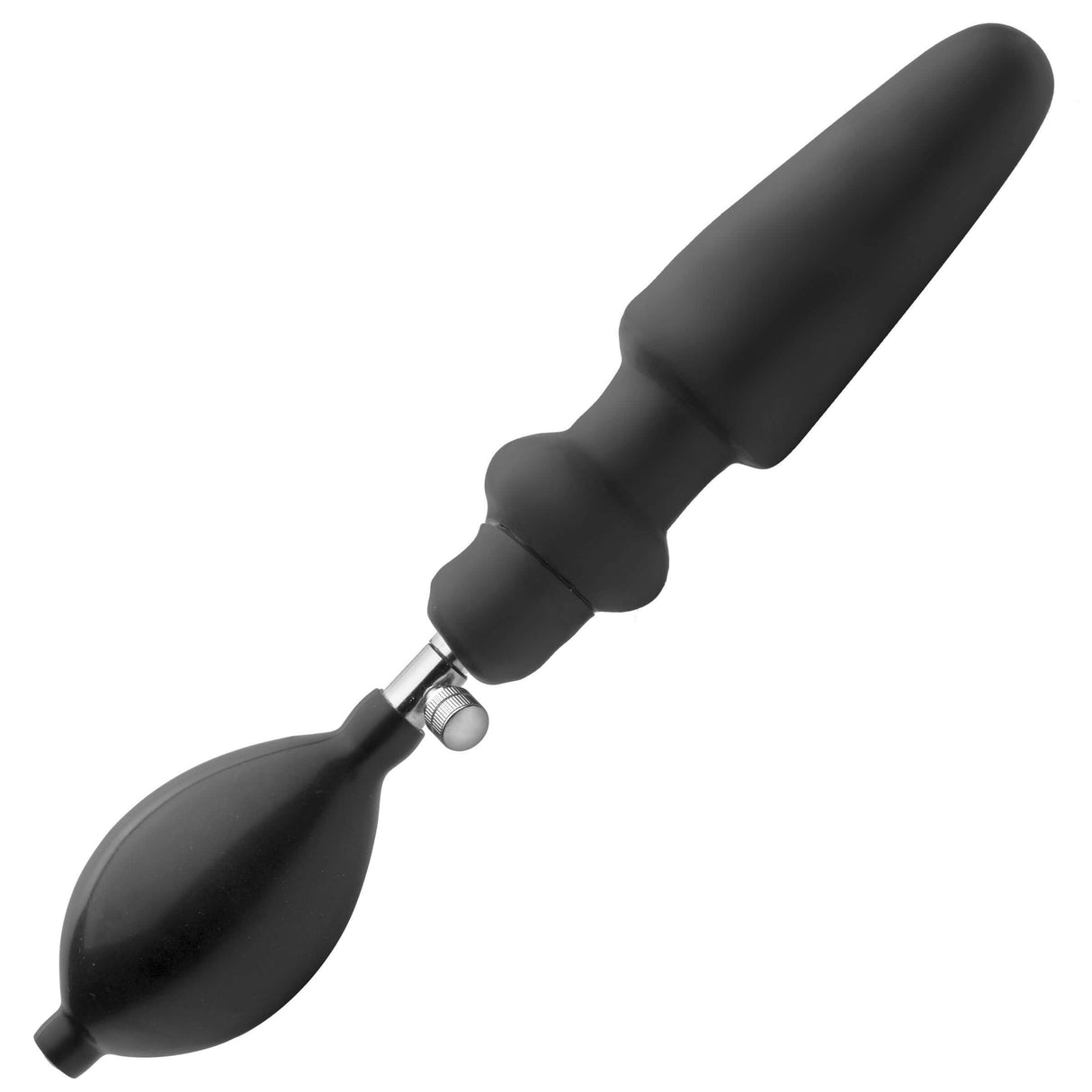 Master Series Expander Inflatable Anal Plug with Removable Pump on a white background.