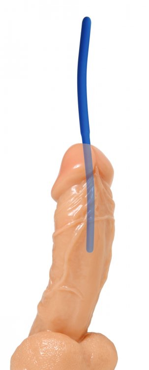 Master Series Urethral Sound Trainer Set Silicone showcased with a flexible silicone sound for safe exploration.