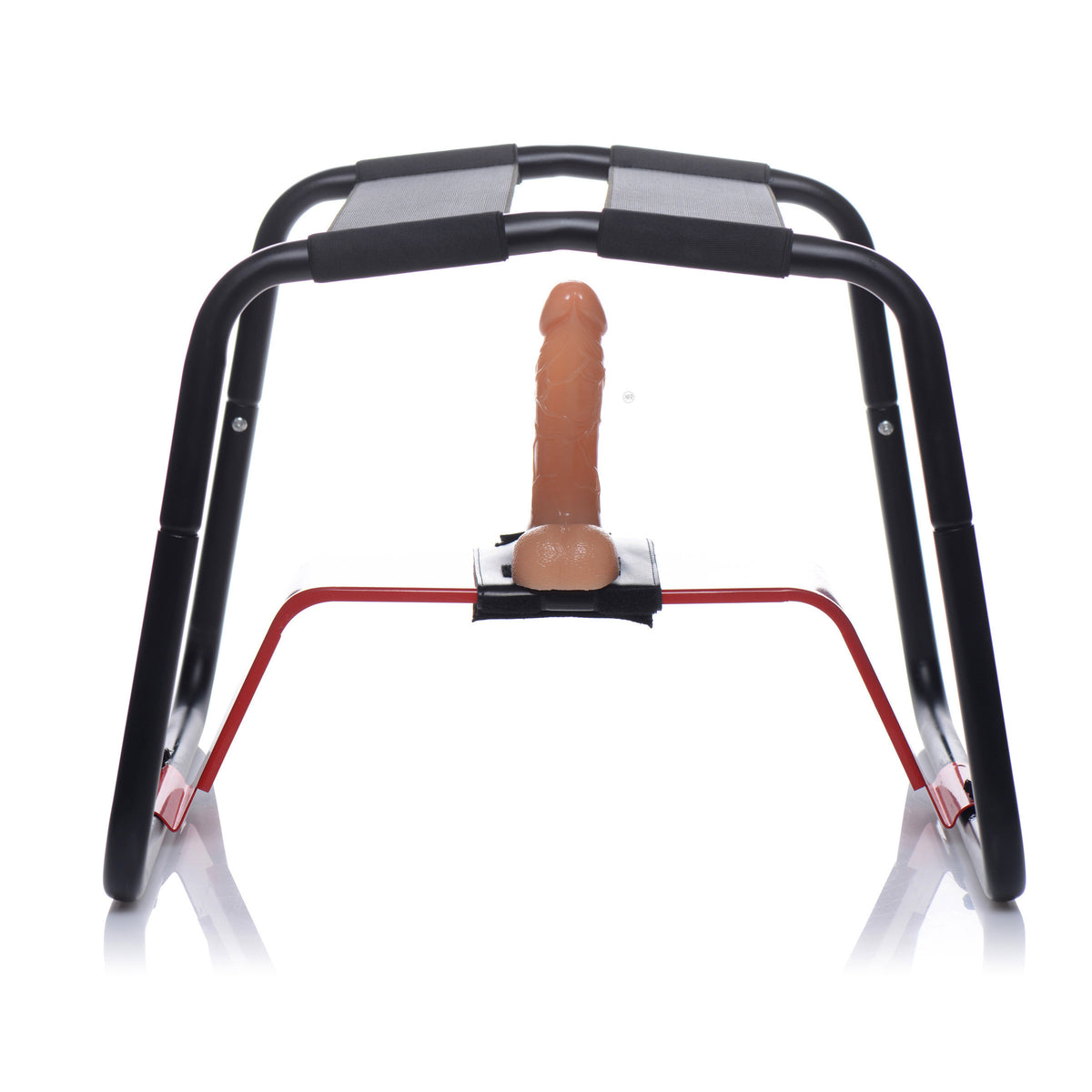 LoveBotz Bangin Bench Extreme Sex Stool with adjustable harness and dildo attachment for hands-free pleasure.