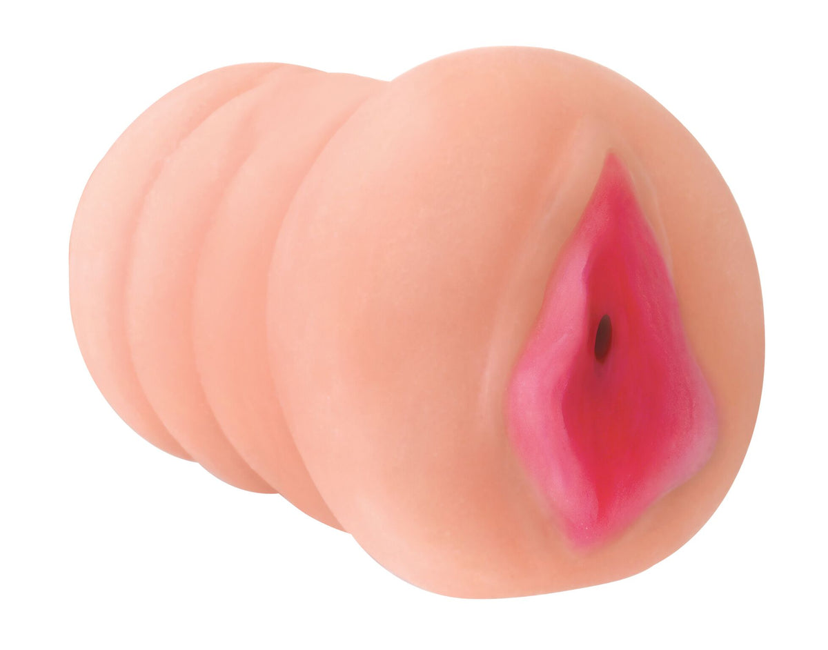 Mistress Dani Pussy Stroker Flesh with realistic look and feel, featuring handpainted lips and tight internal texture.