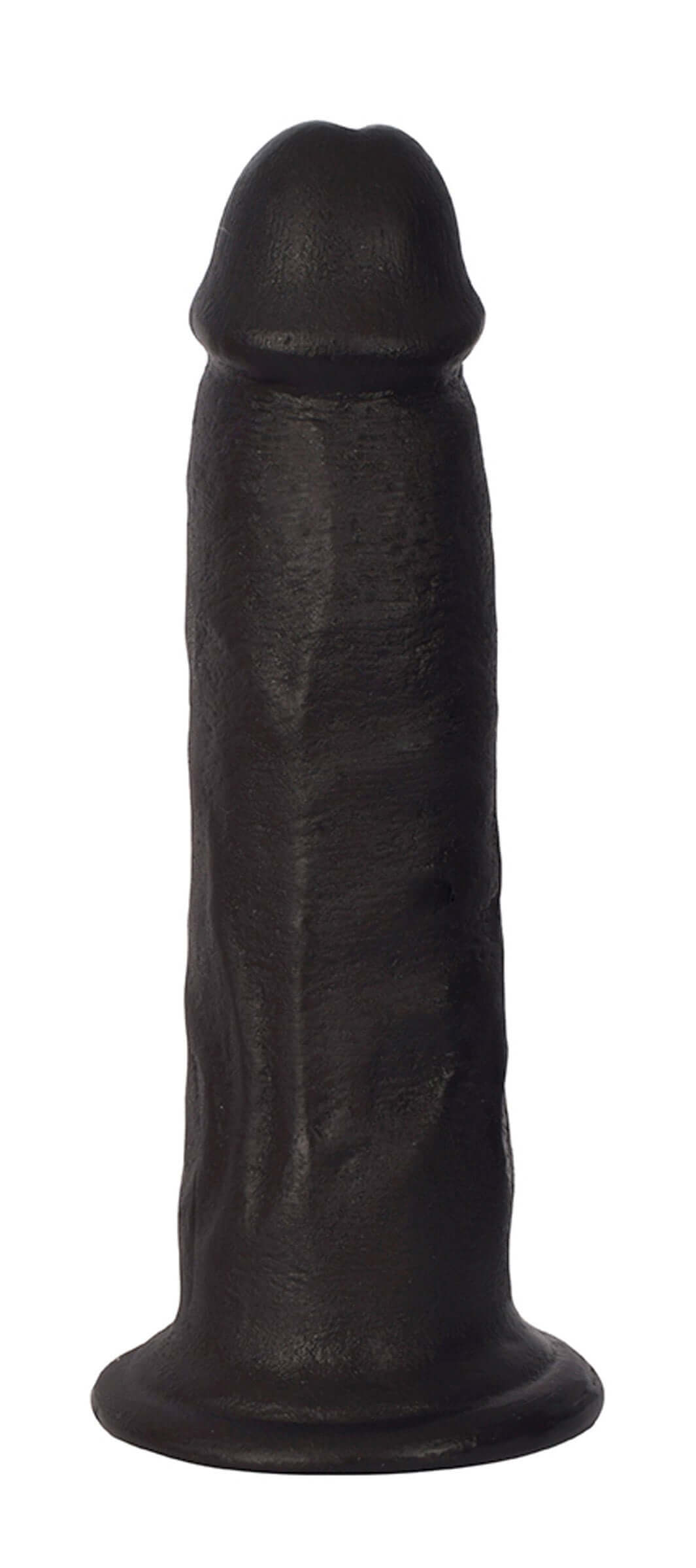 JOCK 7 Inch Realistic Suction Cup Dong Black showcasing realistic details and texture for immersive experience.
