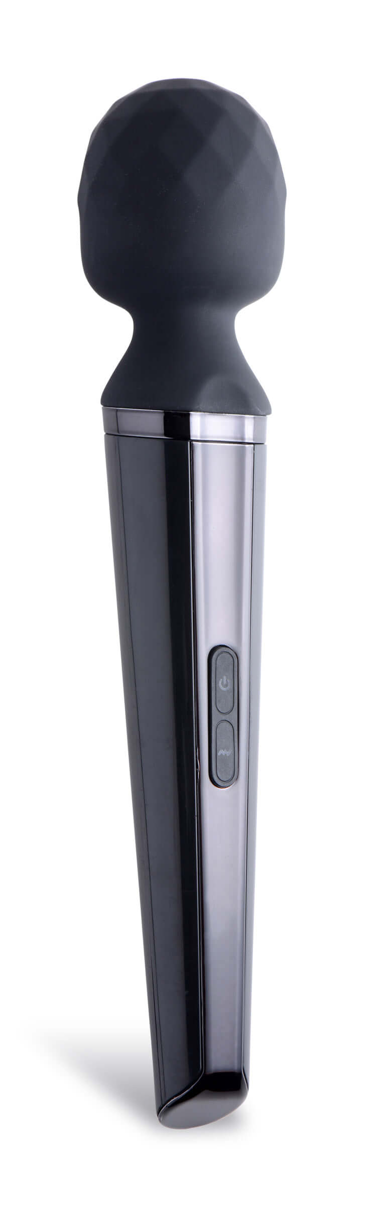 Diamond Head 24X Rechargeable Silicone Wand Massager with faceted massage head and ergonomic design.