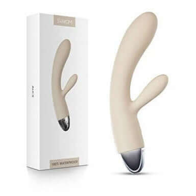 Alice Rabbit Vibrator Khaki by Svakom, a rechargeable silicone sex toy, waterproof and ergonomically designed for pleasure.