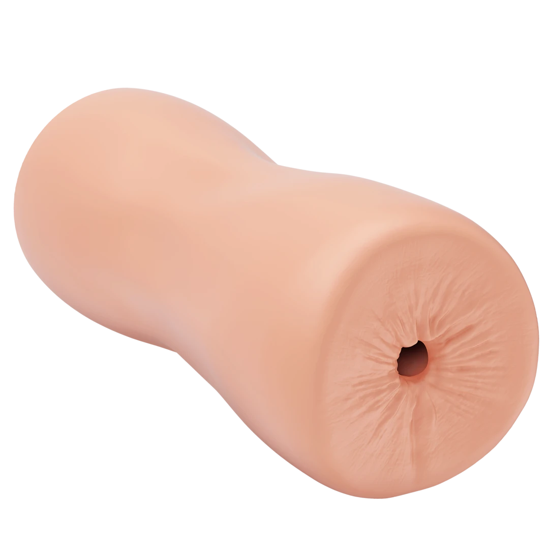 The Super Sucker Cum Dumpster Boy Butt Ultraskyn Masturbator showcasing its lifelike design and closed end for suction.