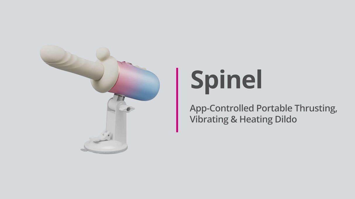 Lovense Spinel Thrusting Vibrating Dildo with app control and heating features.