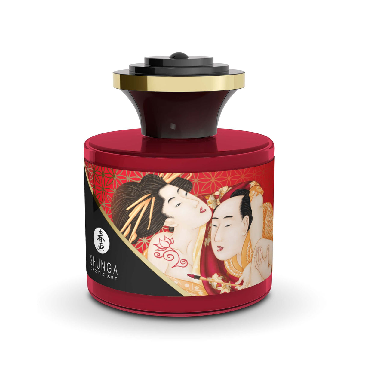 Shunga Edible Body Paint Sparkling Strawberry Wine in a decorative bottle with elegant design.