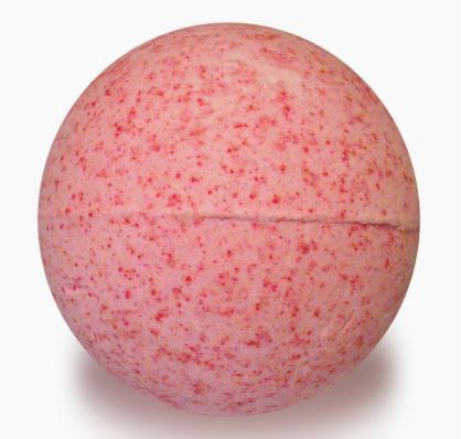 Sexplosion Bath Bombs with Suggestive Cards, pink bath bomb for playful relaxation and intimacy.