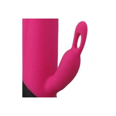 Bonnie & Clyde Rechargeable Rabbit Vibrator featuring a sleek pink design for dual-stimulation pleasure.