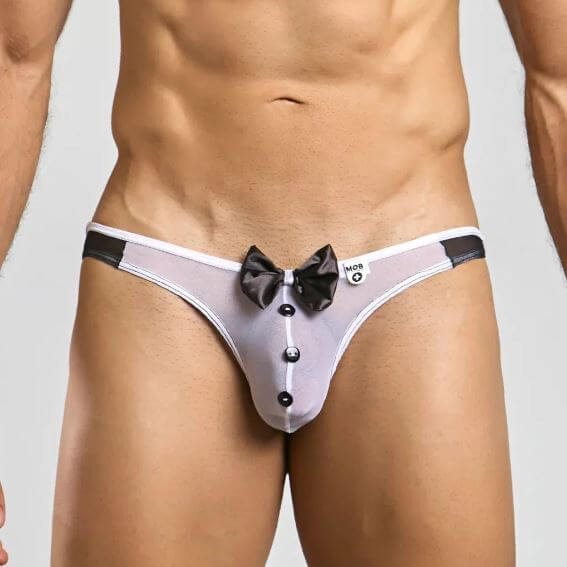 Mob Buttler Costume Black Large Roleplay featuring sleek design and playful details for stylish male roleplay.