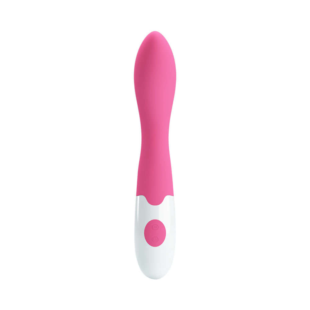 Pretty Love Bishop 30 Function G-Spot Vibrator Pink, curved design, ergonomic shape, 30 vibration modes for targeted pleasure.