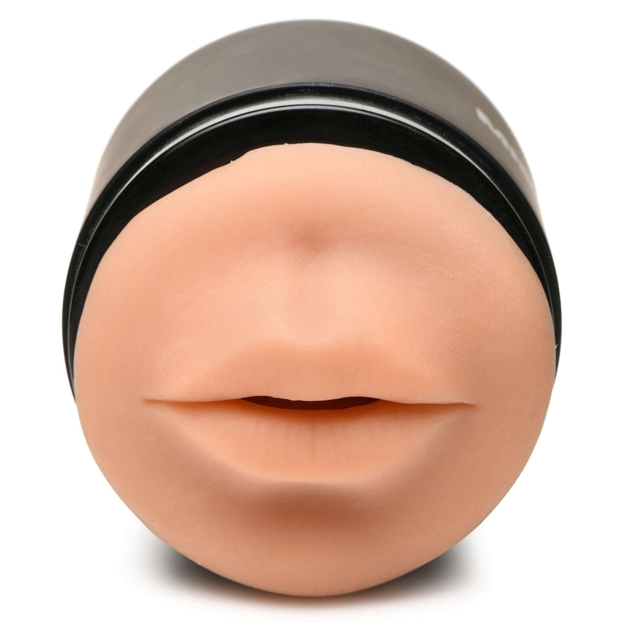 Double Shot Mouth & Ass Stroker Medium showing realistic mouth opening for dual-entry pleasure.