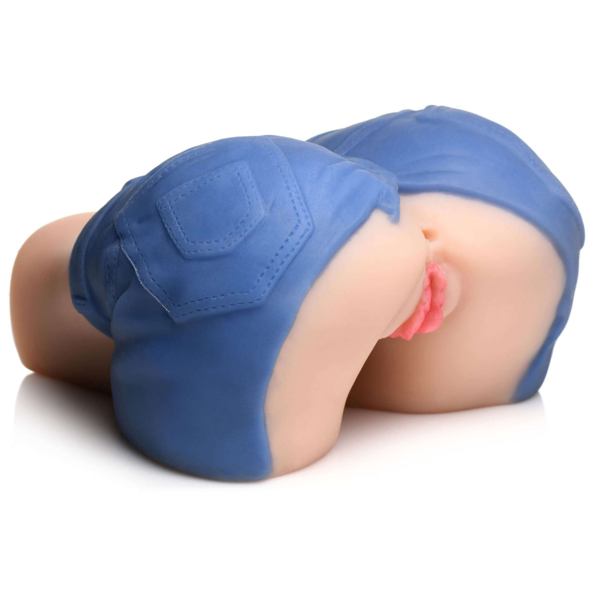 Holly Denim Shorts Pussy & Ass Masturbator showcasing a realistic dual-entry design with blue denim shorts.