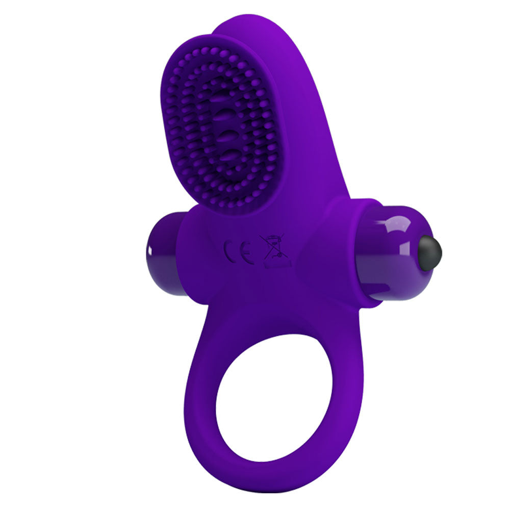 Pretty Love Vibrating Cock Ring II Purple, a silicone vibrating cock ring designed for shared pleasure.