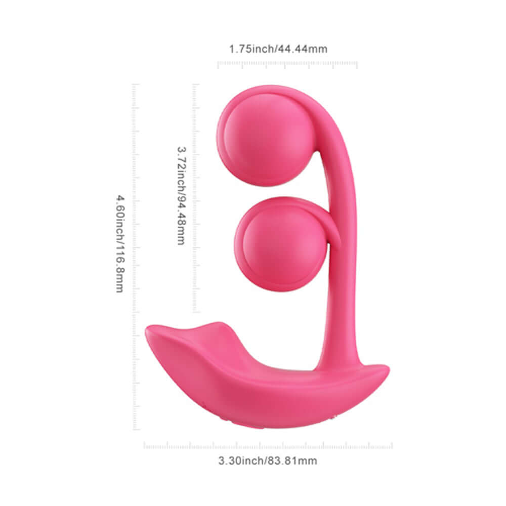 Honey Play Box Melody Wearable Dual Vibrator Pink with dual-ball design for internal and external stimulation.